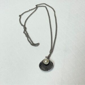 Vintage Sea Shell with Pearl Pendant Necklace | Mermaid‎ Core Boho